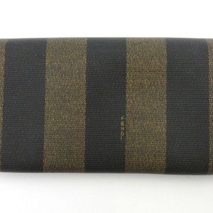 Authentic FENDI wallet pecan beige PVC ~ leather Auth used